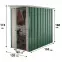 Domek ogrodowy metalowy 54GPE 158x120 cm zielony,3