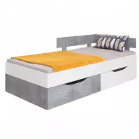 Łóżko Sigma Si15  Biały Lux/Beton