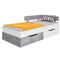 Łóżko Sigma Si15  Biały Lux/Beton