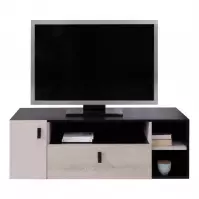 Szafka Rtv Planet Pl10 Czarny/Dąb/Beż