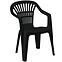 Krzesło ogrodowe plastikowe Scilla antracyt