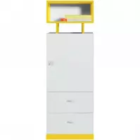 Regał Mobi MO-8 biały/żółty