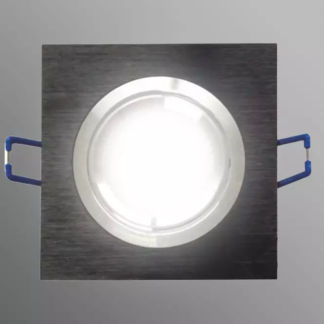 Lampa LED Oczko czarny szczotkowany 3W1 6W 4000K kwadrat