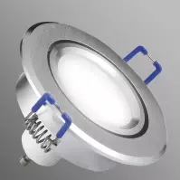 Lampa LED Oczko srebrny błyszczący okrągły 3W1 6W 4000K