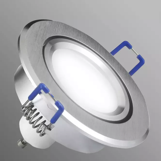 Lampa LED Oczko srebrny błyszczący okrągły 3W1 6W 4000K
