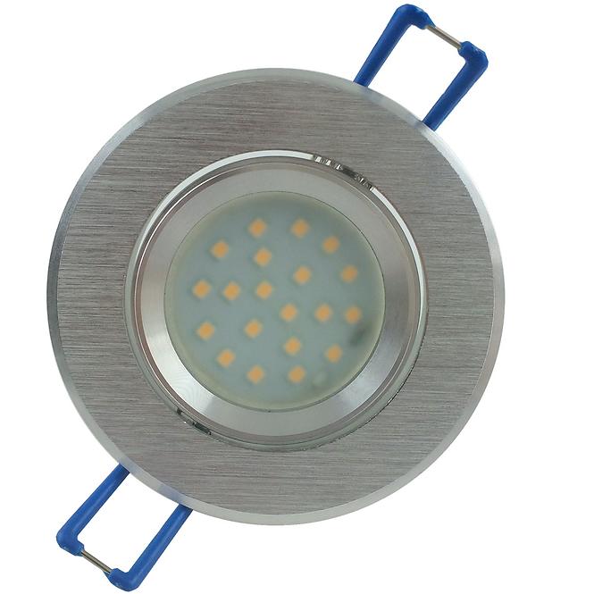 Lampa LED oczko srebrny szczotkowany okrągły 3W1 6W 4000K