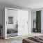 Szafa Lux 203 Biała + 1 x Lustro /1 x Biały Połysk,3