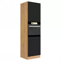 Szafka Kuchenna Modena Czarny/Dąb Artisan 60dp-210 2f