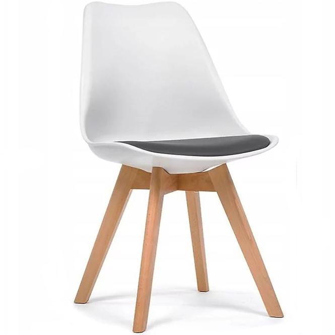 Zestaw stół i krzesła Nel 1+4 czarny/biały