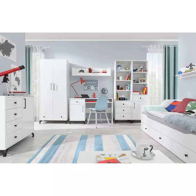 Łóżko Bergen Be 13 Biały Lux/Biały Połysk