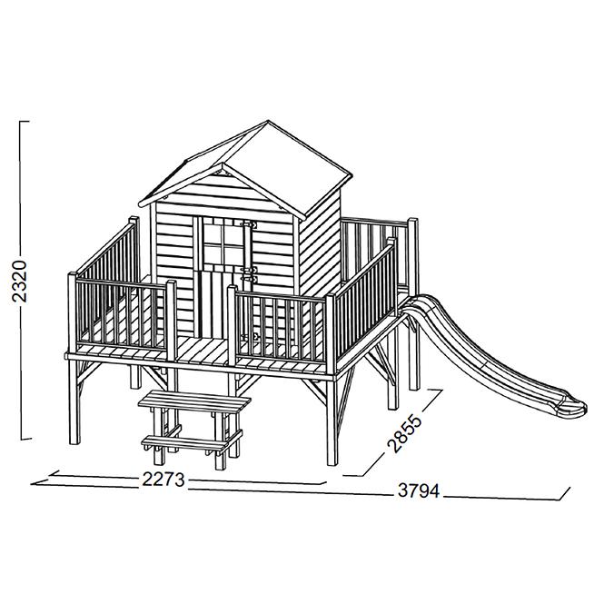 Domek dla dzieci Maciej 227x227x233 cm