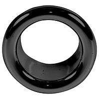 Rozeta umywalkowa czarna 25 mm