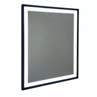 Lustro łazienkowe z oświetleniem LED w czarnej ramie 70x90
