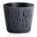 Doniczka SANDY ROUND antracyt DSR160-S433