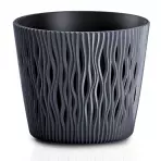 Doniczka SANDY ROUND antracyt DSR190-S433