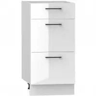 Szafka kuchenna Oscar D40s/3 biały połysk/biały