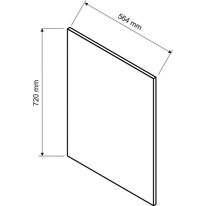 Panel boczny Livia 720X564 biały groszek mat