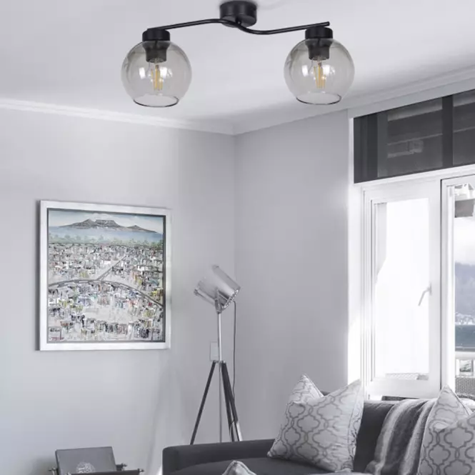 Lampa Aiden Czarny/Dymiony K-2624 LW2