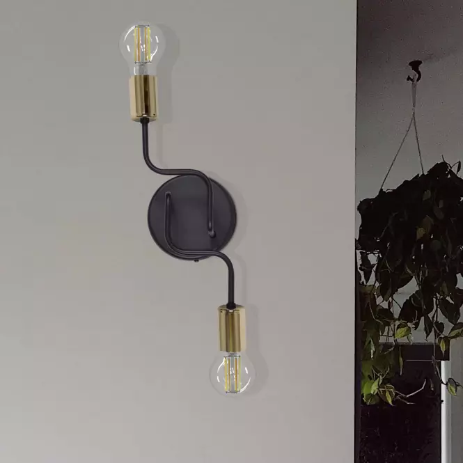 Lampa Kuga Czarny/Złoty K-4945 LW2