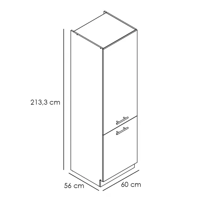 Szafka kuchenna Denis d60sł 2133 pl 2fr dąb london/biały,3