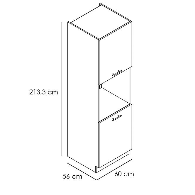 Szafka kuchenna Denis d60pk 2133 pl czarny mat/biały