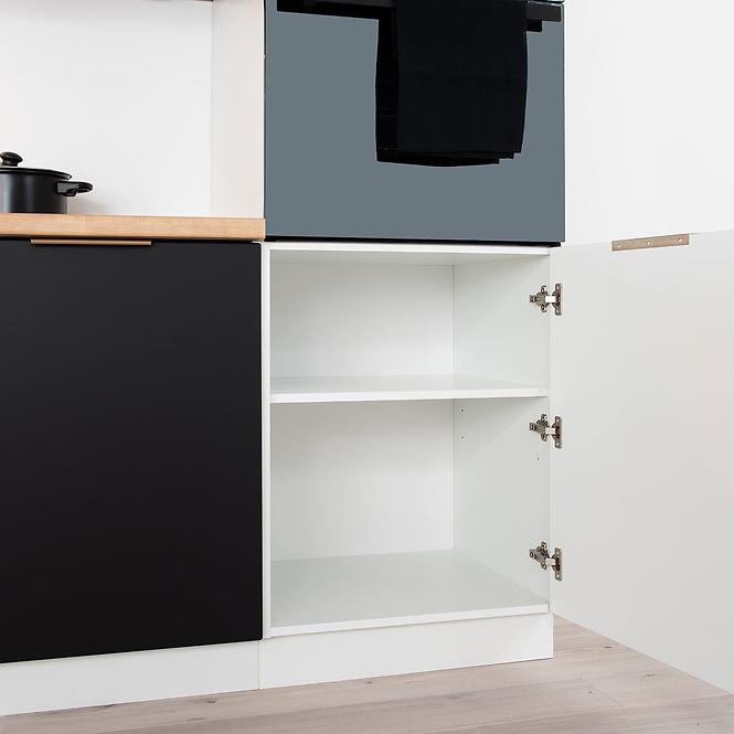 Szafka kuchenna Denis d60pk mv 2133 pl czarny mat/biały