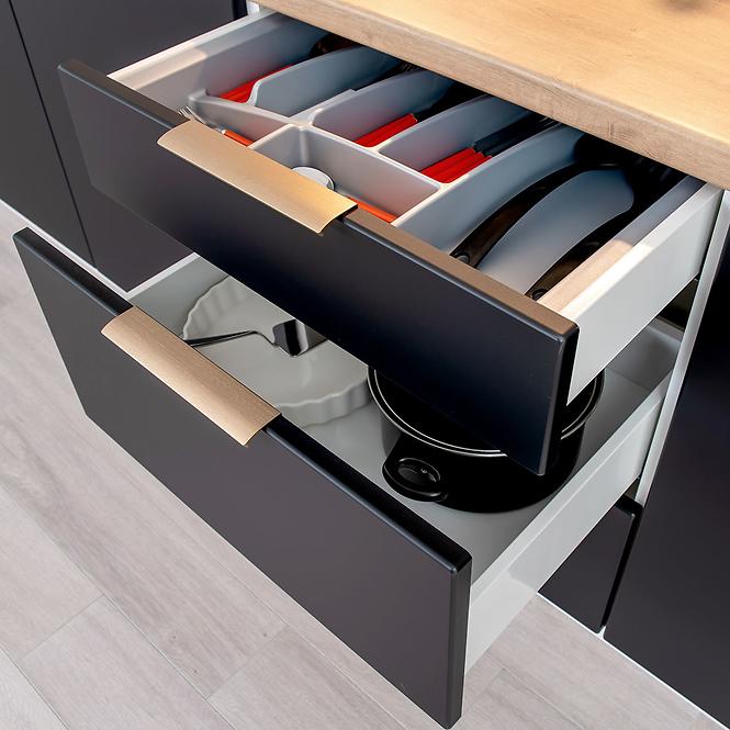 Szafka kuchenna Denis d60pk mv 2133 pl czarny mat/biały