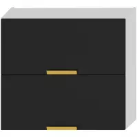 Szafka kuchenna Denis w80grf/2 czarny mat/biały
