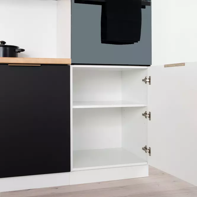 Szafka kuchenna Denis w60/68 slim pl z okapem srebrnym