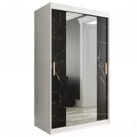 Szafa Marmur T1 120 Biały/Marmur Czarny Szafa Marmur T1 120 Biały/Marmur Czarny