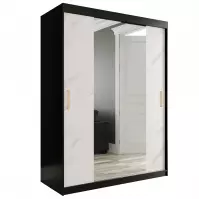 Szafa Marmur T1 150 Czarny/Marmur Biały Szafa Marmur T1 150 Czarny/Marmur Biały