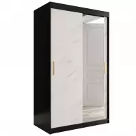 Szafa Marmur T2 120 Czarny/Marmur Biały Szafa Marmur T2 120 Czarny/Marmur Biały