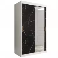 Szafa Marmur T2 120 Biały/Marmur Czarny Szafa Marmur T2 120 Biały/Marmur Czarny