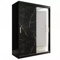 Szafa Marmur T2 150 Czarny/Marmur Czarny Szafa Marmur T2 150 Czarny/Marmur Czarny