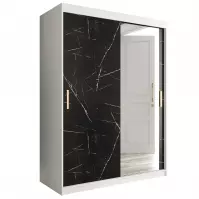 Szafa Marmur T2 150 Biały/Marmur Czarny Szafa Marmur T2 150 Biały/Marmur Czarny