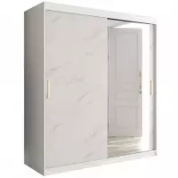 Szafa Marmur T2 180 Biały/Marmur Biały Szafa Marmur T2 180 Biały/Marmur Biały