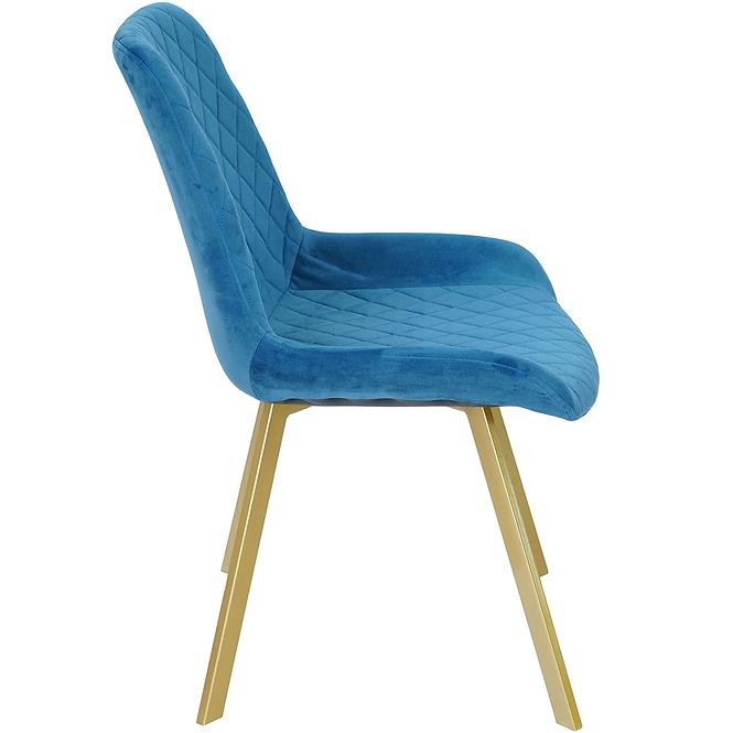Krzesło Kansas Niebieskie/Nogi Złote