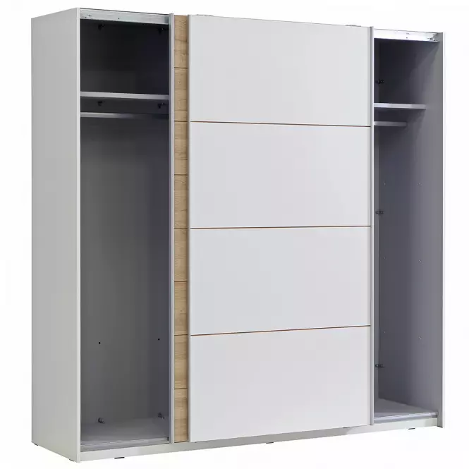 Szafa Java 200 dąb bianco/biały,5