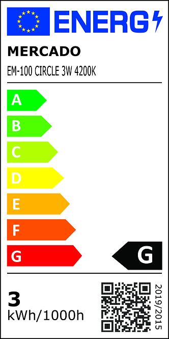 Panel LED CIRCLE 3W 4200K Okrągły Czarny