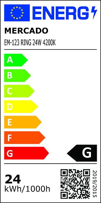 Panel LED Ring 24W 4200K Okragły Czarny