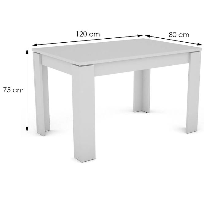 Stół rozkładany Inter 120 120/160x80cm Biały 618509