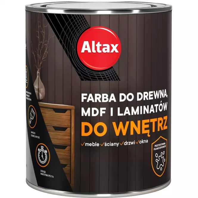 ALTAX FARBA DO DREWNA MDF LAMINAT 750 ML BIAŁY POŁYSK