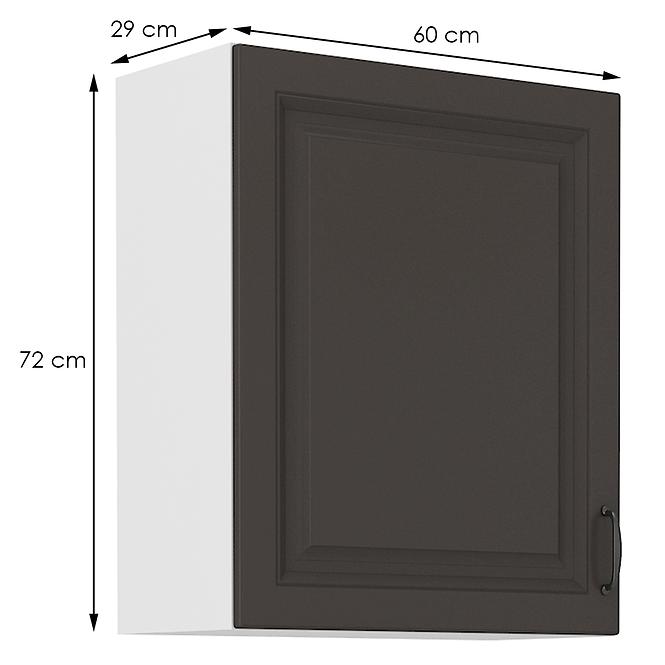 Szafka kuchenna STILO grafit mat/biały 60g-72 1f