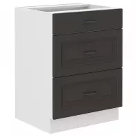 Szafka kuchenna STILO grafit mat/biały 60d 3s bb