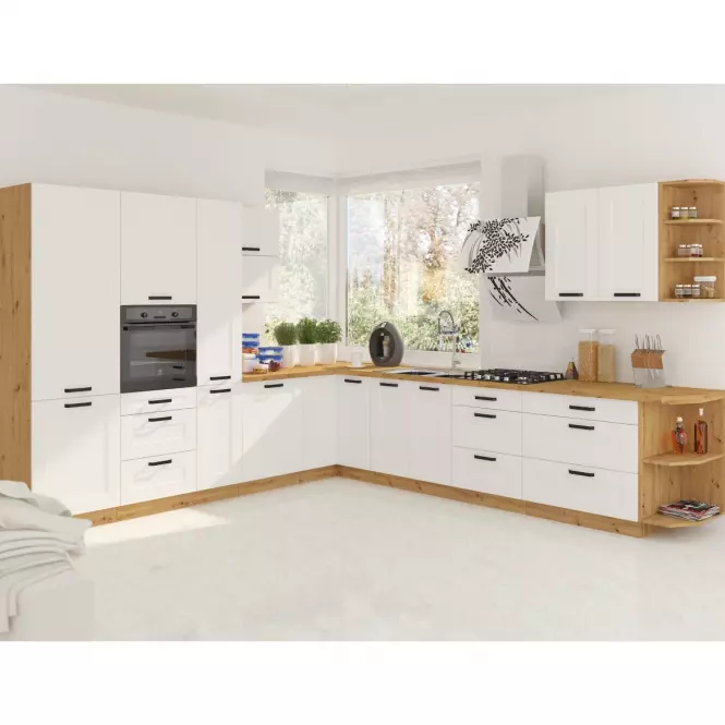Szafka kuchenna LUNA biały mat/artisan  60dk-210 2f,8