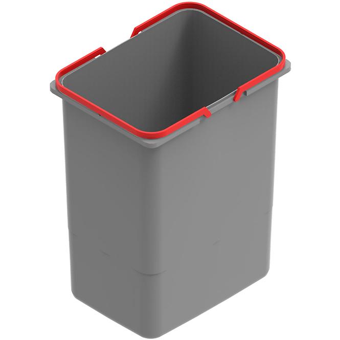Kosz z uchwytem 20L (MKT) TW.SZT. SREBRNY/CZERWONY TE