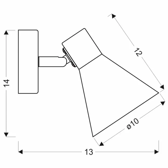 Kinkiet Less 21-70968 Czarny mat K1