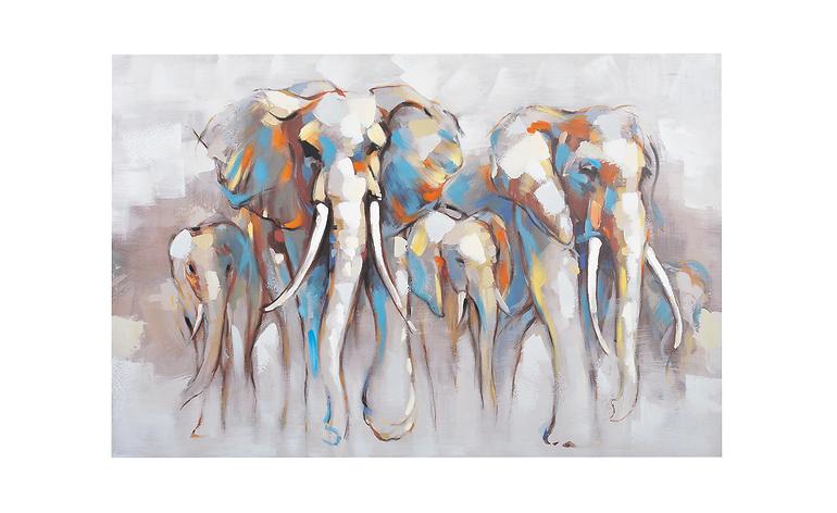Obraz Kolorowe Słonie 150x100cm