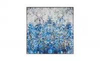 Obrazek z ramą Retro Niebieski100x100 cm