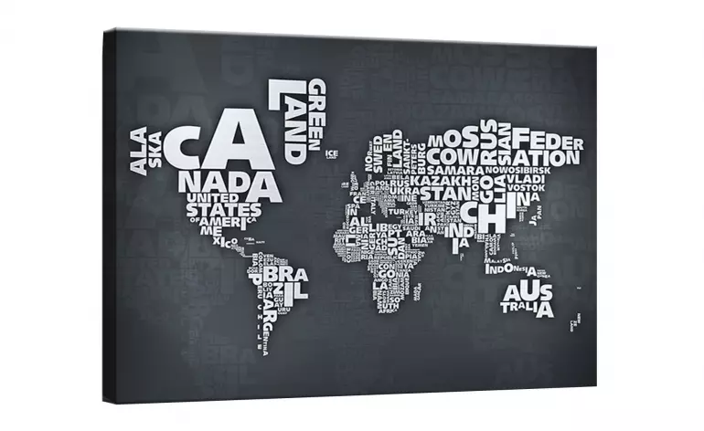 Obrazek Mapa na płótnie 150x113 cm